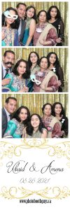 Friends at the wedding photobooth rental at plaza volare