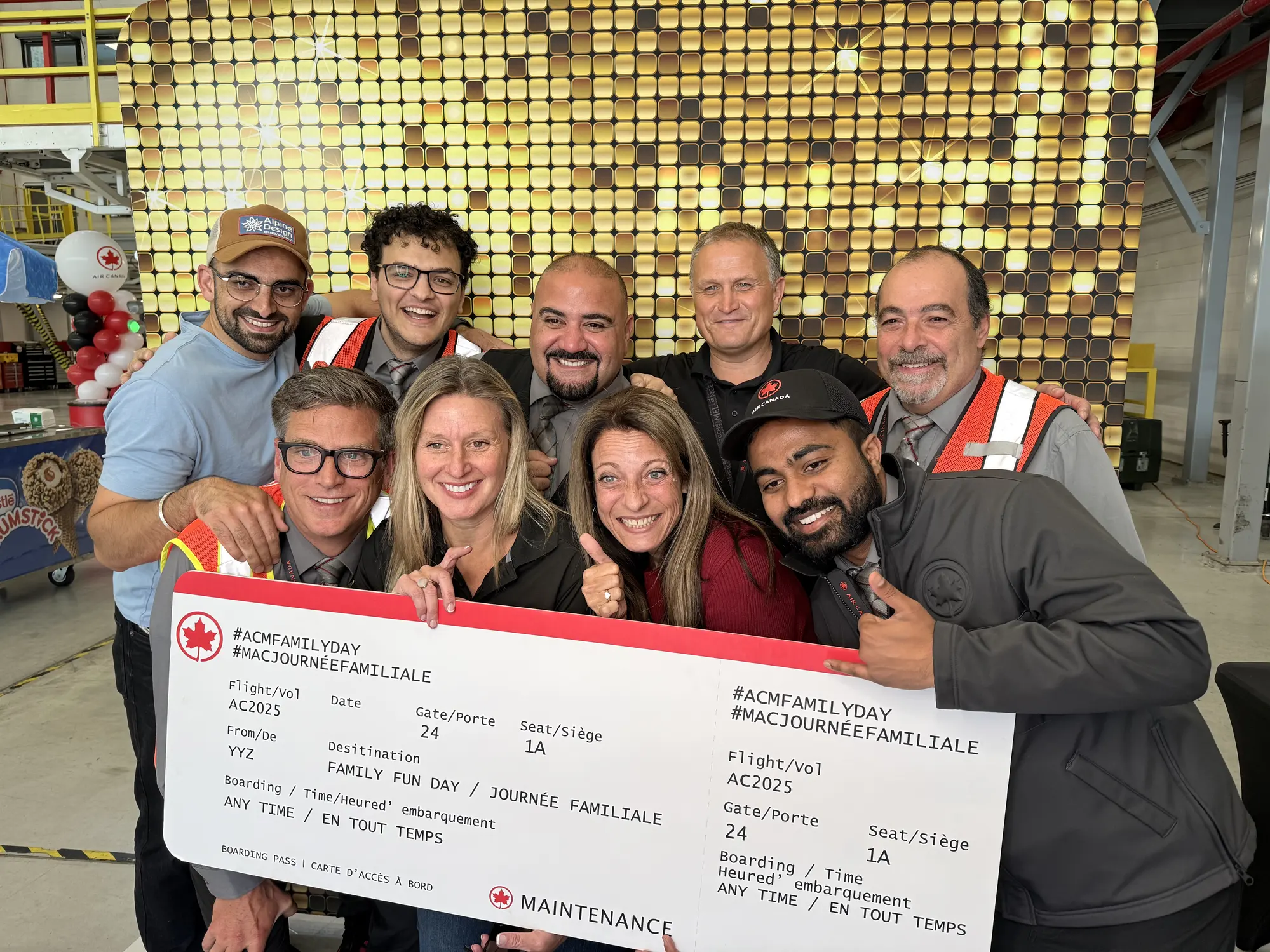 Group photo with cheque at Toronto corporate event photo booth