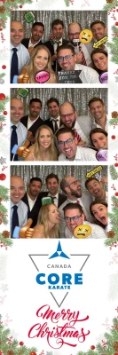 Group photo booth strip from Core Karate Canada holiday event