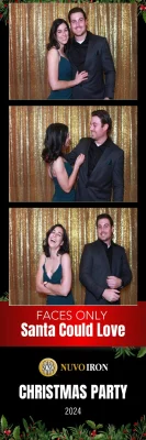 Photo booth image strip from Nuvo Iron Christmas Party 2024